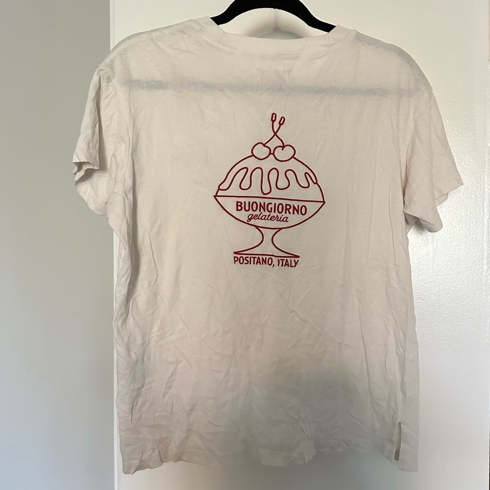 MADEWELL Buongiorno Gelateria Softfade Cotton Oversized Tee - Size XS - Picture 5 of 6